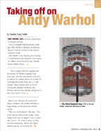 "Takiong off on Andy Warhol," Feture Article, Grand Magazine, Canada, November/ December 2008 Issue