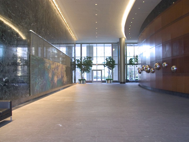 "After Monet (Water Lilies)", 2005-2006, by Devorah Sperber, commissioned by Wells Real Estate Funds for a corporate lobby in Arlington, Virginia